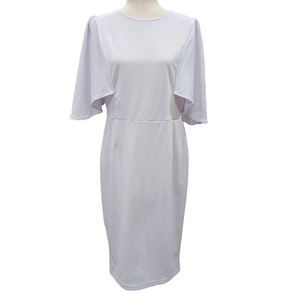 Grace Karin Womens White Scoop Neck Bodycon Pencil Dress Size L - Picture 1 of 8